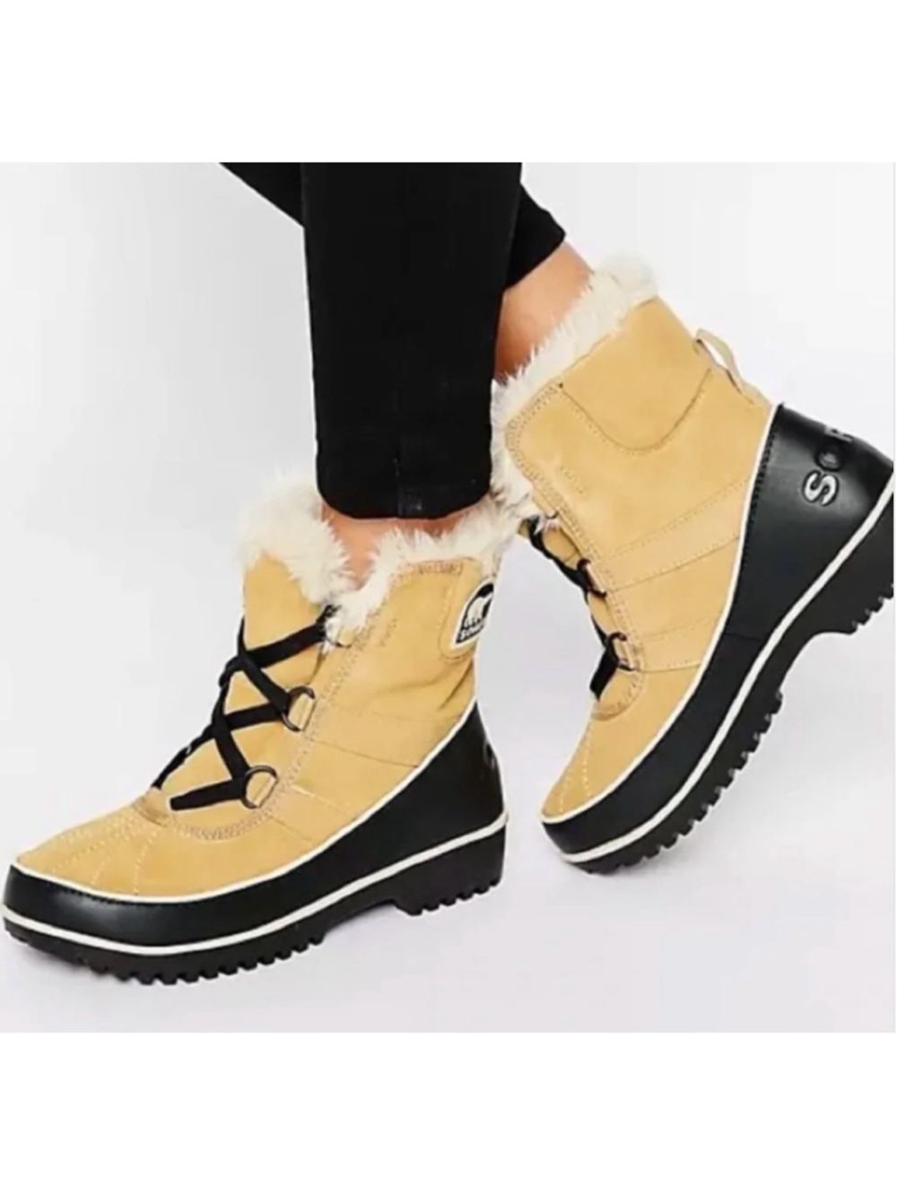 Sorel Tivoli II Tan Brown Suede Leather Slip On Lace Up Size 9.5 M new in box
